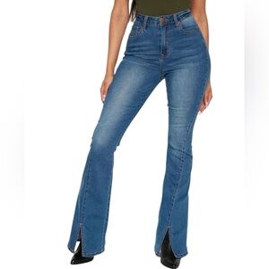 Fashion, nova high-rise, medium wash, slip flare, jeans, 11 NWT tall length
